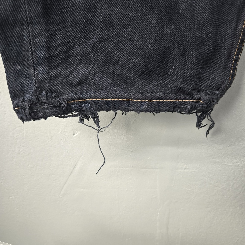 Levis 505 Jeans Mens Blue Denim Cotton Regular Fit Straight Distressed 36x30 - Picture 6 of 13